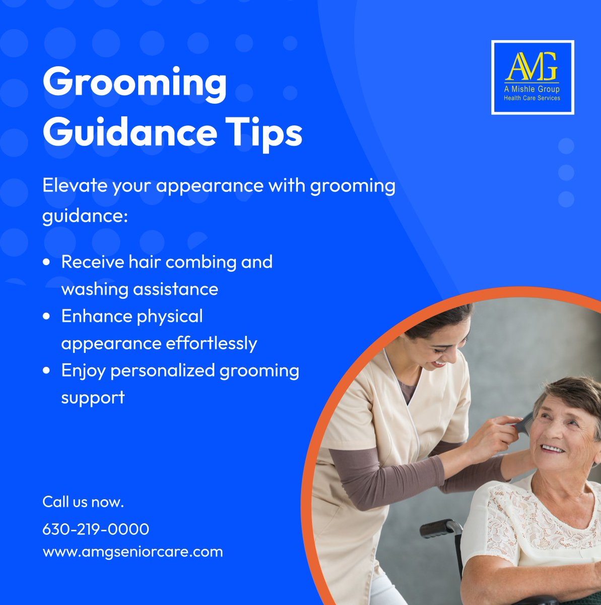 Look and feel your best with our grooming guidance services. Trust AMG A Mishle Group Health Care Services for personalized assistance tailored to your unique needs. 

#GroomingTips #HomeCare #BloomingdaleIL