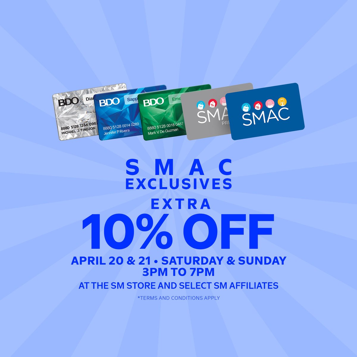 smcitydavao's tweet photo. The BIGEST SALE this SUMER is here! 🌞🙌🛍️

Get ready to shop for the hottest gift items and season must-haves and enjoy up to 70% off mallwide at the #SM3DaySale! 😱

All this and so much more only at SM City Davao! 🫰

#GetHypedatSM
#EverythingsHereAtSM https://t.co/eqJzH3RUlJ
