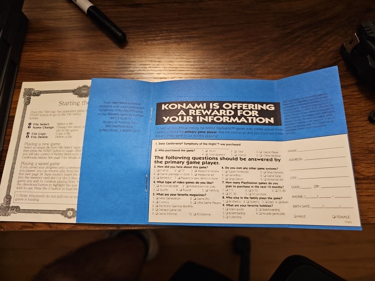 Do the registration cards matter to you? ##gamecollection #gamecollectors #ps1 #castlevaniaSOTN