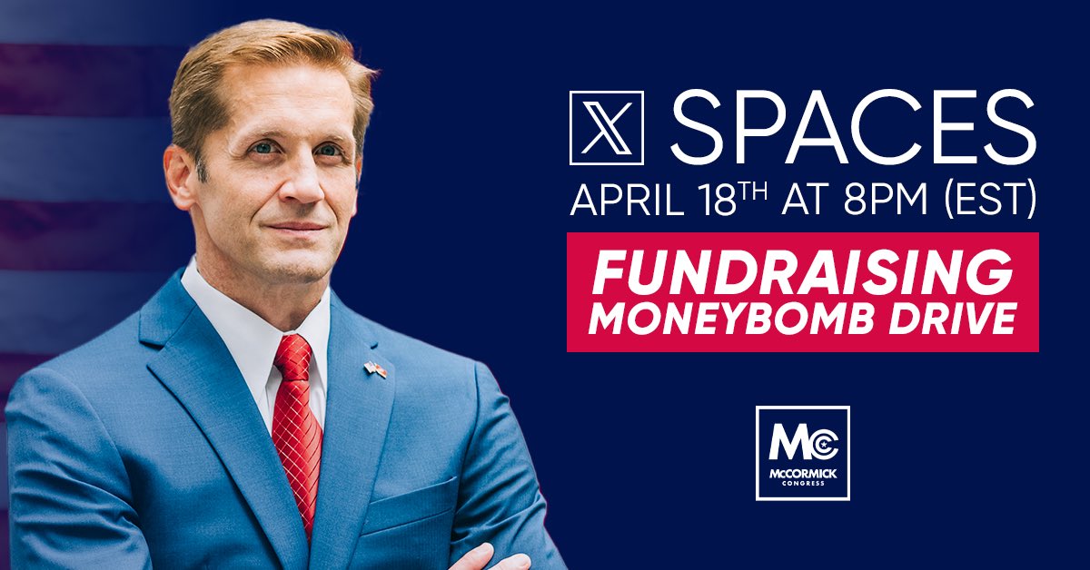 Big News for our MoneyBomb for Rep McCormick on Thursday🚨 Announcing special guest @RepMarkGreen from TN. Representative Green is the chairman of the Commitee on Homeland Security. He’s also a Physician, Veteran & Patriot. Join us, support & speak to your Government direct!