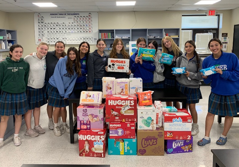 XCP Sports Teams Charity Projects: Xavier FR/SO Softball team made blankets for kids in pediatric intensive care unit at Phoenix Children’s Hospital Xavier JV Softball team collected diapers and wipes for women's shelter called Maggie's Place Good Job, Xavier Softball!