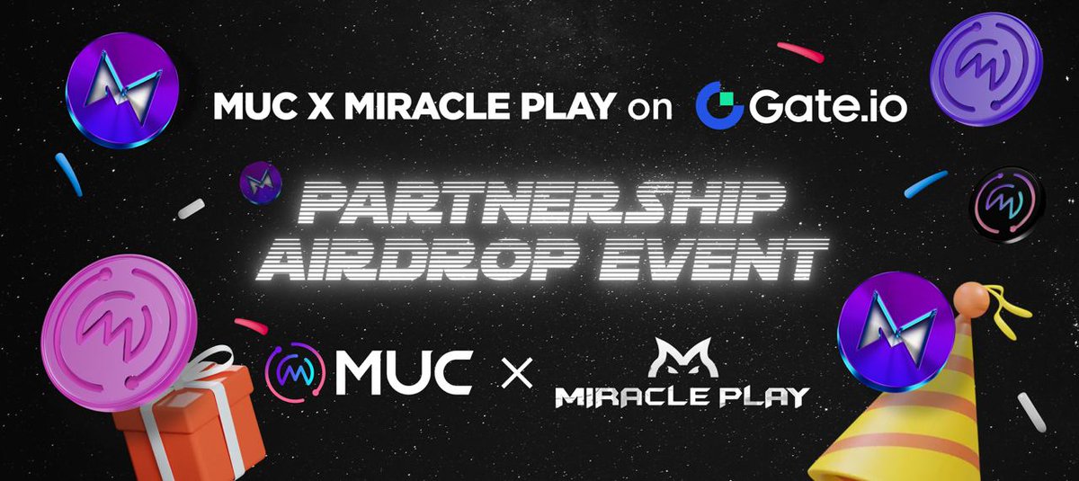 #MUC #MiraclePlay is running a 5,000 MPT / 5,000 MUC #airdrop campaign in tokens! Join our alphabot competition: 🔗 alphabot.app/muc-x-miracle-… Follow all the rules and tag your friends to join the airdrop campaign! #Block_CK #Metaverse #Giveaway #web2 #web3 #MPT