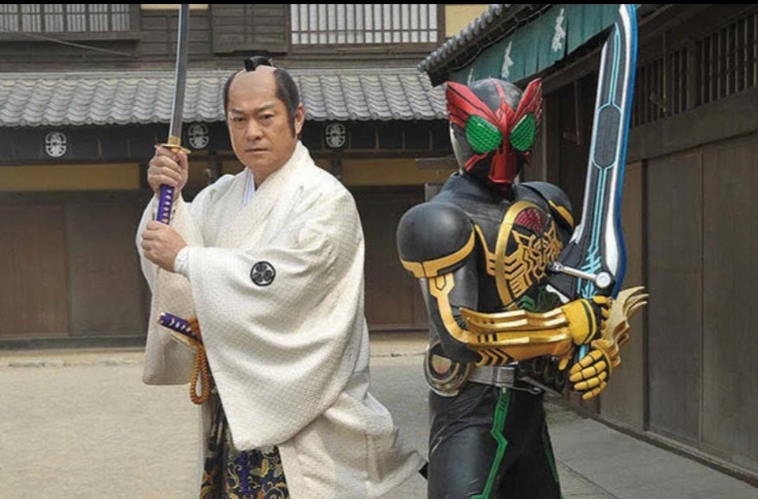 仮面ライダーの横で生身で立っても、圧が強すぎる松平健さん ＃仮面ライダーオーズ