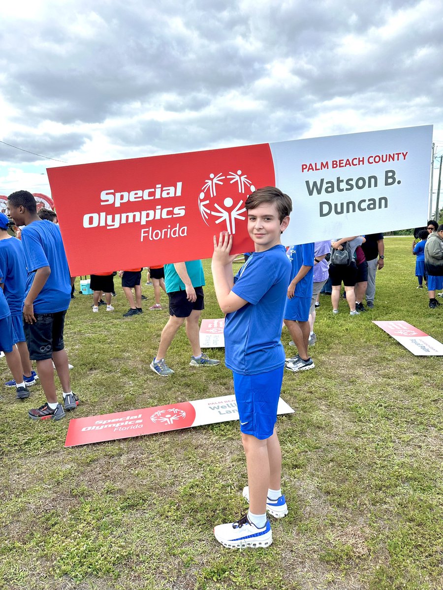 MarieTopolnik's tweet photo. Today Thomas James represented Watson B. Duncan beautifully in Miami at the Special Olympics. 
🥇First position in Softball Throw and 🥈Second position running 50m. 
We couldn’t be more proud of our little panther! 🐆🐾 @duncan_middle @duncanpto @Area4SuptPBCSD @soflsouth https://t.co/jIQgmZTewj