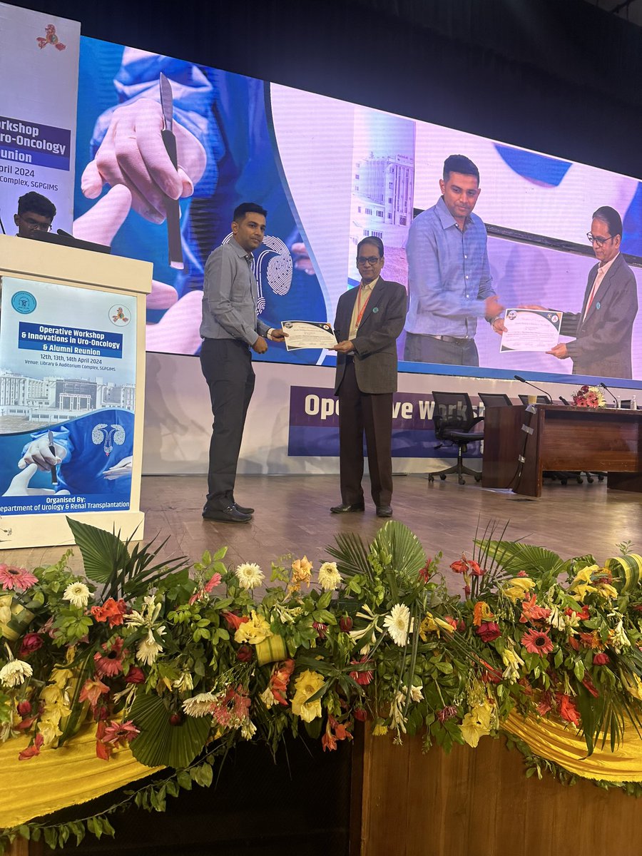 Deepakkrishnap9's tweet photo. Thrilled to share that I've been awarded a certificate! at SGPGI Uro Oncology conference in Lucknow -gem/doce in highly risk nmibc 🏆.  The conference was a academic feast lot of learningpoints .#urooncology  #sgpgi @AcademicsHcg @usioffice @eau_yuo
@AmerUrological @UroOnc https://t.co/V3k5iSw29Z