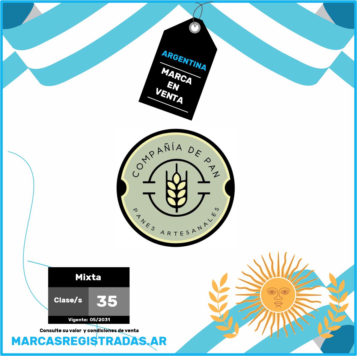 argentinamarcas's tweet photo. OPORTUNIDAD | Venta de marca registrada en #Argentina ideal para servicios comerciales relacionados con panaderias. 
Consultas https://t.co/9O11r5P8sO 

#marcaenventa #marcasenventa #marcasregistradas #panes #panaderia #comercial #negocios #artesanal https://t.co/iSg51BtvJH