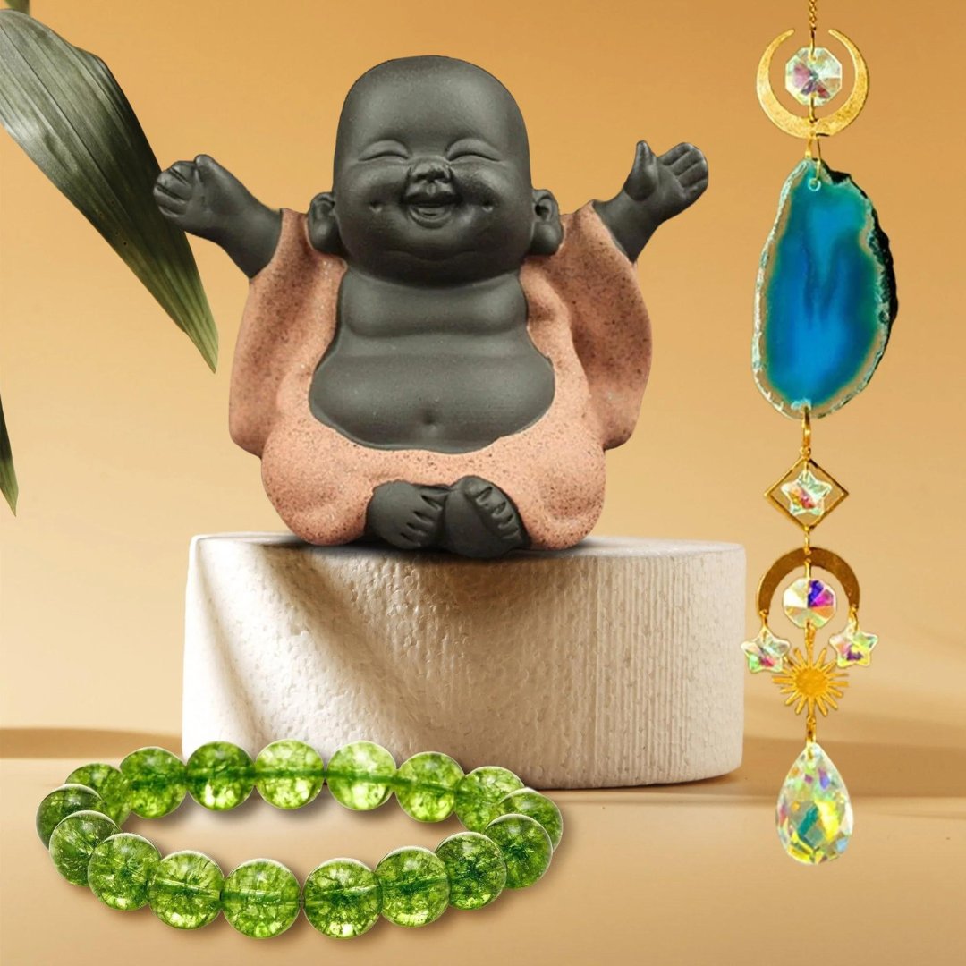 Wondering How to Attract Positivity and Get Rid of Negativity?🤔 Dive into our Positivity Enhancing Bundle! ☀️Minimalistic Agate Stone Sun Catcher ✨️Positive Power Bracelet 🧘‍♀️Happy Laughing Buddha Statue BUNDLE HERE: mindfulsouls.com/products/posit…