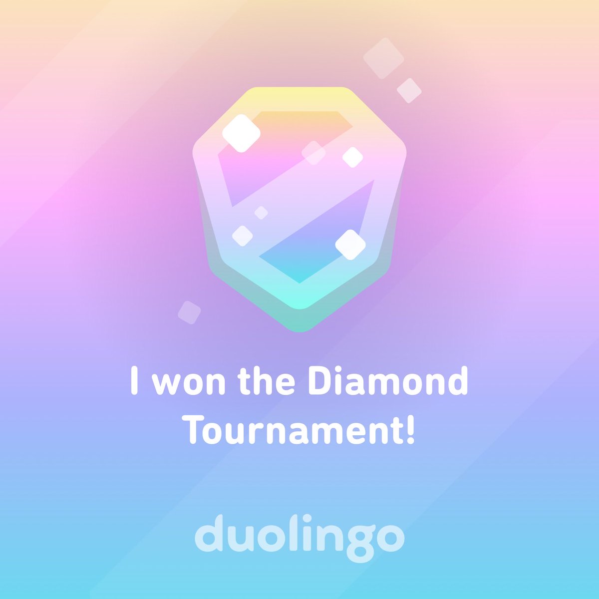 I won the Diamond Tournament on Duolingo! It’s free, fun, and effective for learning languages. 🫰🏻🇰🇷🎉