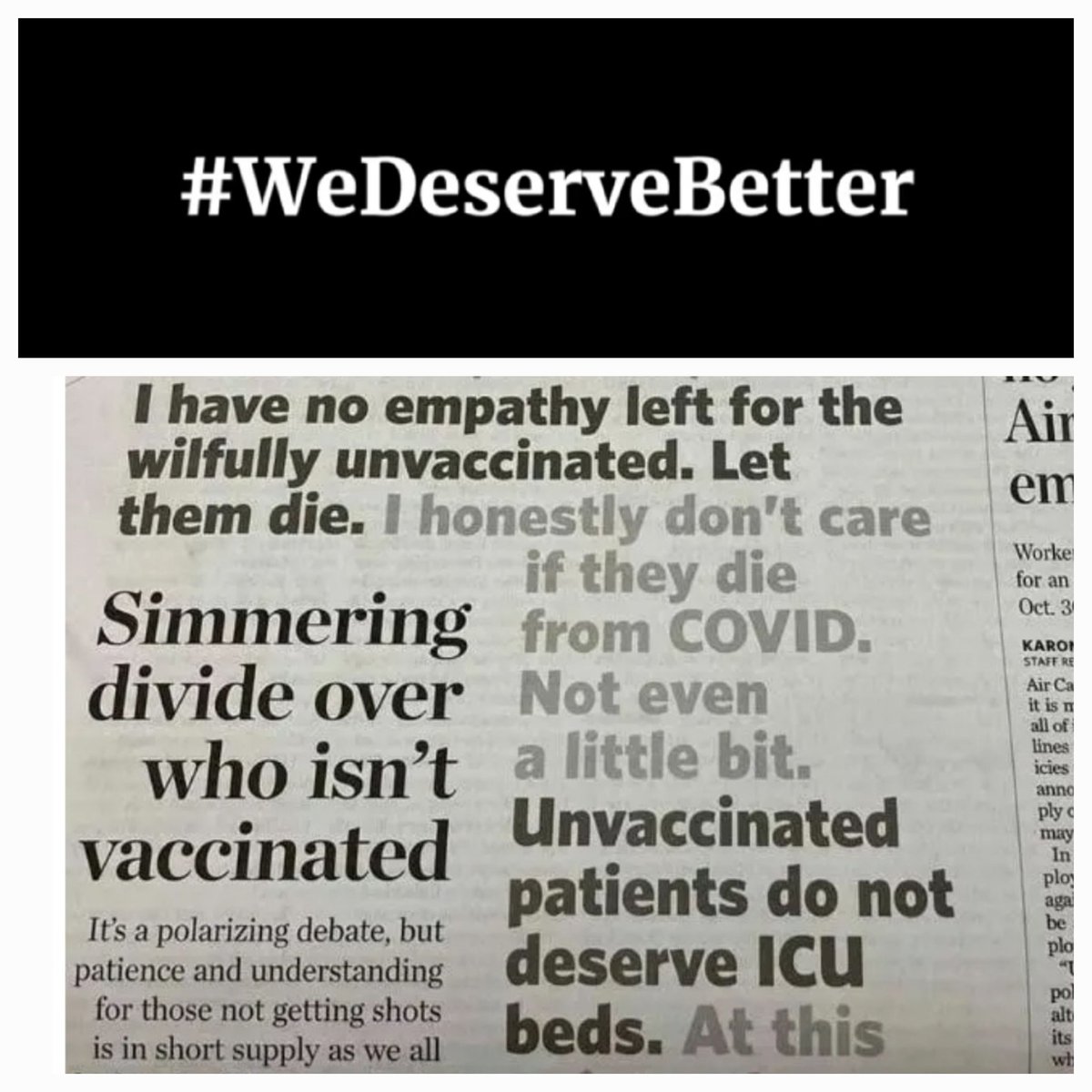 And ....
#WeDeserveBetter