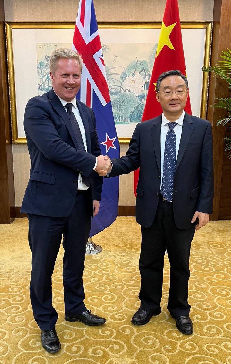 A pleasure to meet with China’s Agriculture Minister Tang Renjian today to strengthen our strong and longstanding agriculture relationship 🇳🇿🇨🇳