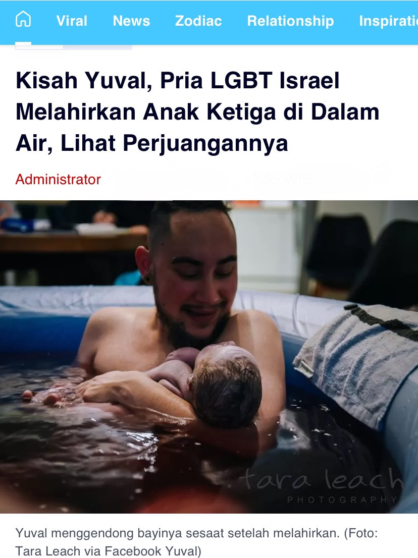 wdyt? Kisah Yuval, Pria LGBT Israel Melahirkan Anak Ketiga di Dalam Air, Lihat Perjuangannya