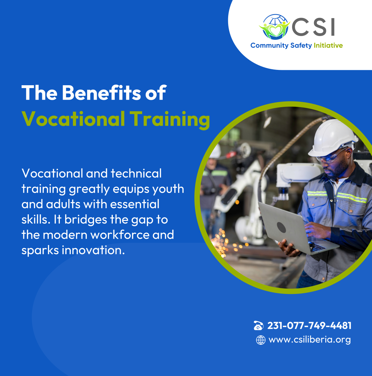 csiliberia's tweet photo. The future of work is here, and with it comes the need for skills that match. Discover the benefits of vocational training in preparing for fulfilling careers. Let's invest in skills for today's jobs and tomorrow's opportunities! 

#MonroviaLiberia #VocationalTraining https://t.co/KB7xqBIuV0
