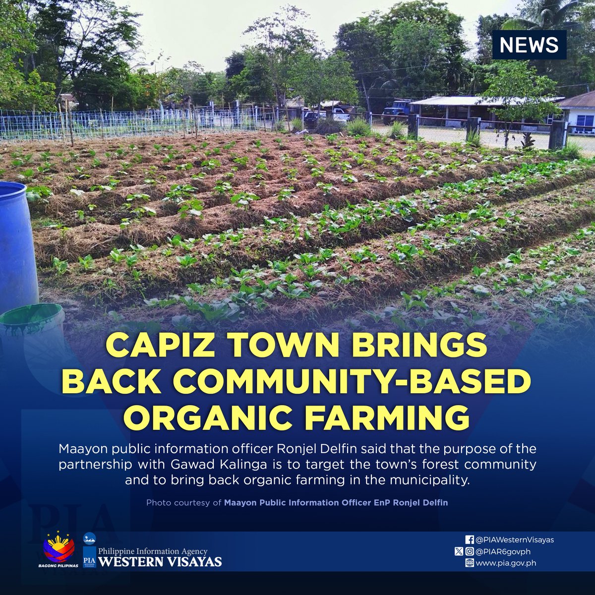 The Gawad Kalinga Community Development Foundation, in partnership with the municipal government of Maayon in the province of Capiz, has tapped farmers to develop and enhance organic farming in the town.

More details: pia.gov.ph/news/2024/04/1…

#PIAWesternVisayas
#BagongPilipinas