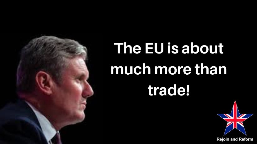 There's no case for rejoining the EU', bleats Starmer. There has NEVER been a STRONGER CASE for being in the EU. Trade apart, we should be standing side by side with our European friends offering ONE VOICE against the tyranny that now threatens our very existence.