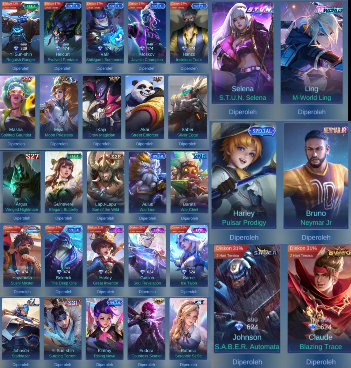 MasterCreate_Of's tweet photo. Sale Cepat Akun ML Pribadi..
Full Hero. Emblem Max.
Skin 175
WR Good
Login Gmail

Price : Chat
https://t.co/IPliwOKrAx

Milik Pribadi Tangan Pertama
Jaminan Id Card PRIBADI

#zonauang #mobilelegend #MPL #jualakunml https://t.co/AMrRCYbzLj