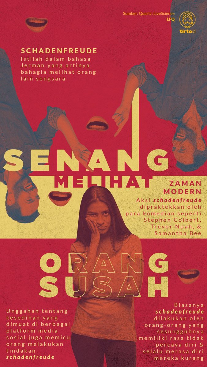 TirtoID's tweet photo. Bahkan dalam sebuah penelitian mengukur aktivitas otot pipi dengan elektromiogram, menunjukkan bahwa orang lebih banyak tersenyum ketika orang lain mengalami kesialan. https://t.co/IKcrEDzj1k