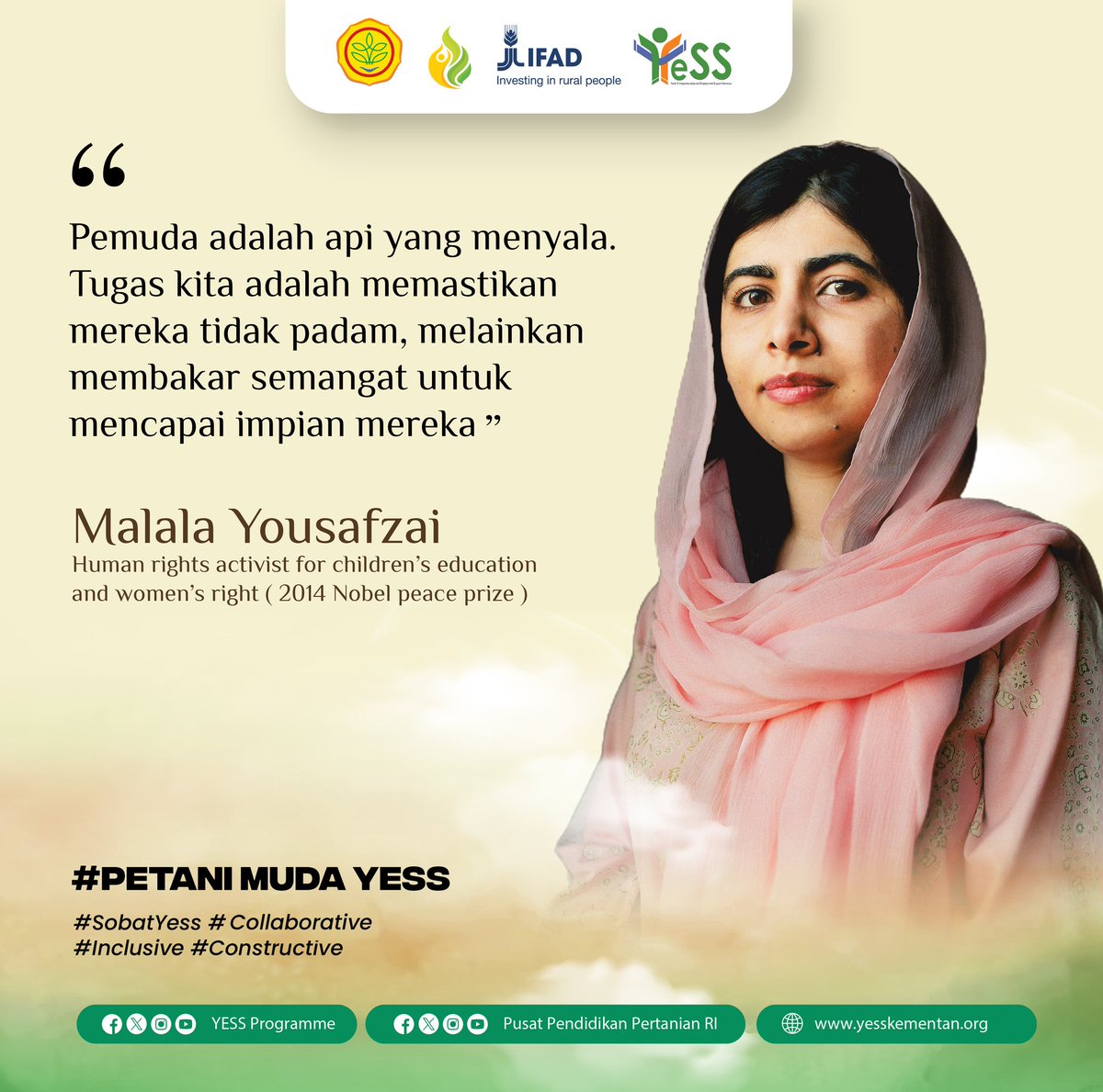 yessprogramme's tweet photo. Happy Monday #SobatYESS
#YESSProgramme #BPPSDMP #Pusdiktan #Kementan #Ifad #petanimudaYESS https://t.co/HSYLVZ7Tc7