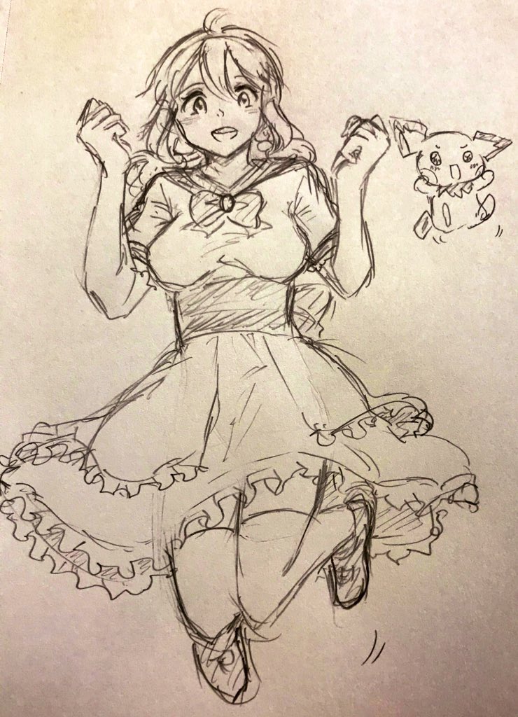 # 最近フォローした人は知らない過去絵を晒す
twstよりも前のやつですね
え、2018年から2019年あたりですか???? 