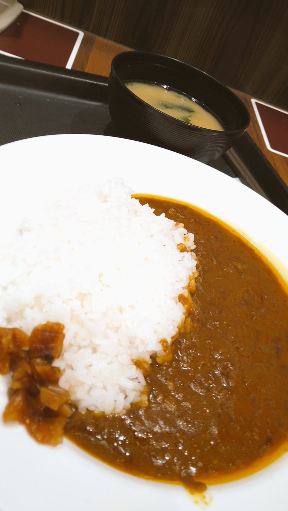 松屋さん ビーフカレー並(¥580 同僚「松屋でカレー食べた事が無い!? 食べる前と後で旧と新くらい人生変わりますよ!?」 私『カレー食べたら私の中に元祖イエスマンでも産まれるのかな?』 牛感が凄ーっ!? 煮込んでる感もとてつもないね!? コレ1本で商売行けるよ!(ある 私これから新約だは! 美っ味ぁ!