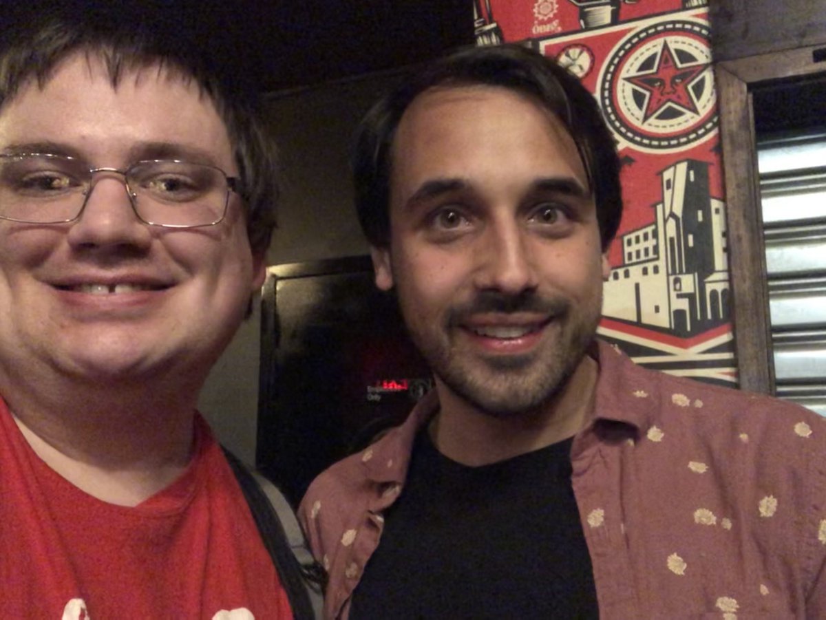 Just back from @AEOUD at @BellHouseNY where I got to meet these fine folks, among others. @acapellascience even recognized my shirt as a variation on the Pizzamas theme!