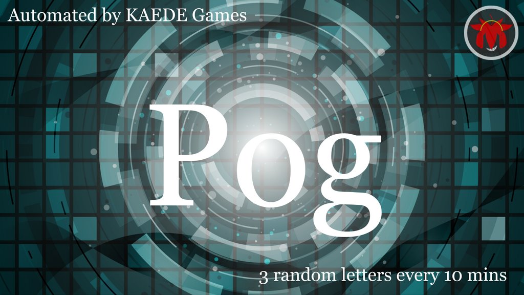 3 random letters every 10 mins tweet media