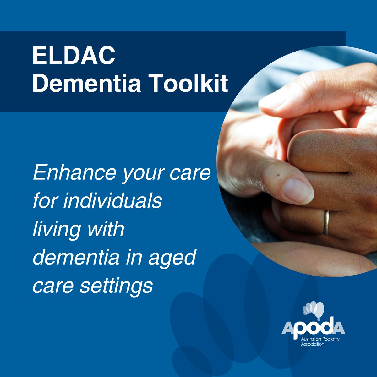Improve care for individuals living with dementia and their families, with the @ELDAC_agedcare Dementia Toolkit 👉 eldac.com.au/Toolkits/Demen…