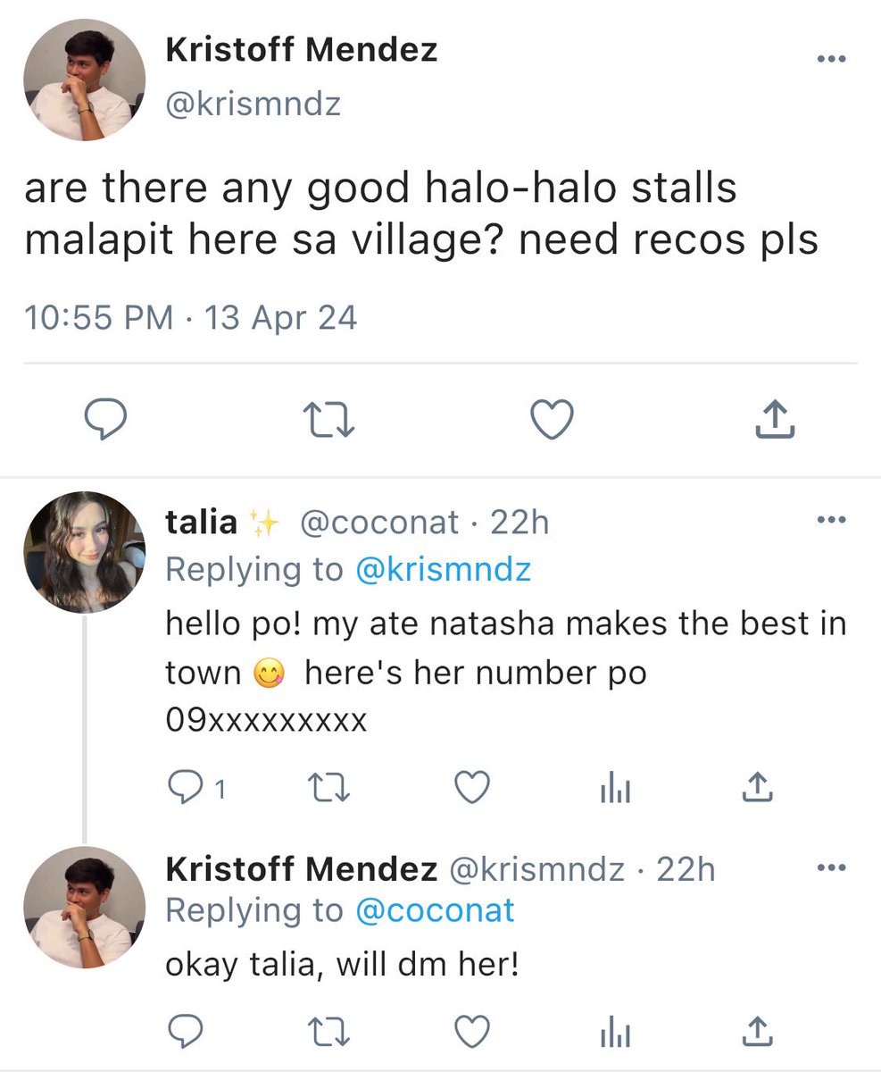 intosars's tweet photo. an #ashmatt two tweets au wherein kristoff is craving for halo-halo when natasha's younger sister, talia replied to her ate's long time crush's tweet. https://t.co/yu6MKVWxWD