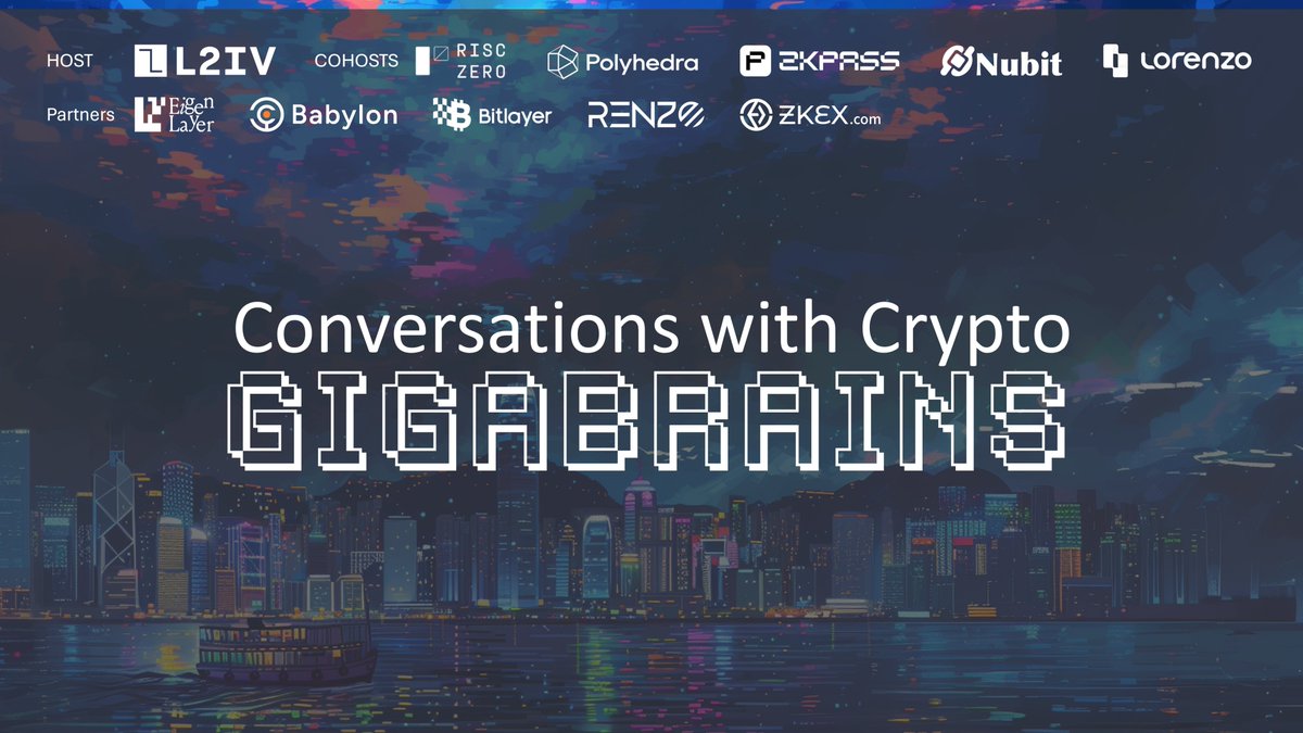 Conversations with Crypto Gigabrains: Wrap Up We have successfully hosted the event on 8th April during Hong Kong Web3 Festival 🇭🇰 with 300+ signups! 🙌💯 Thanks for all the cohosts, partners and participants for making it possible. 🤝🎊🏆