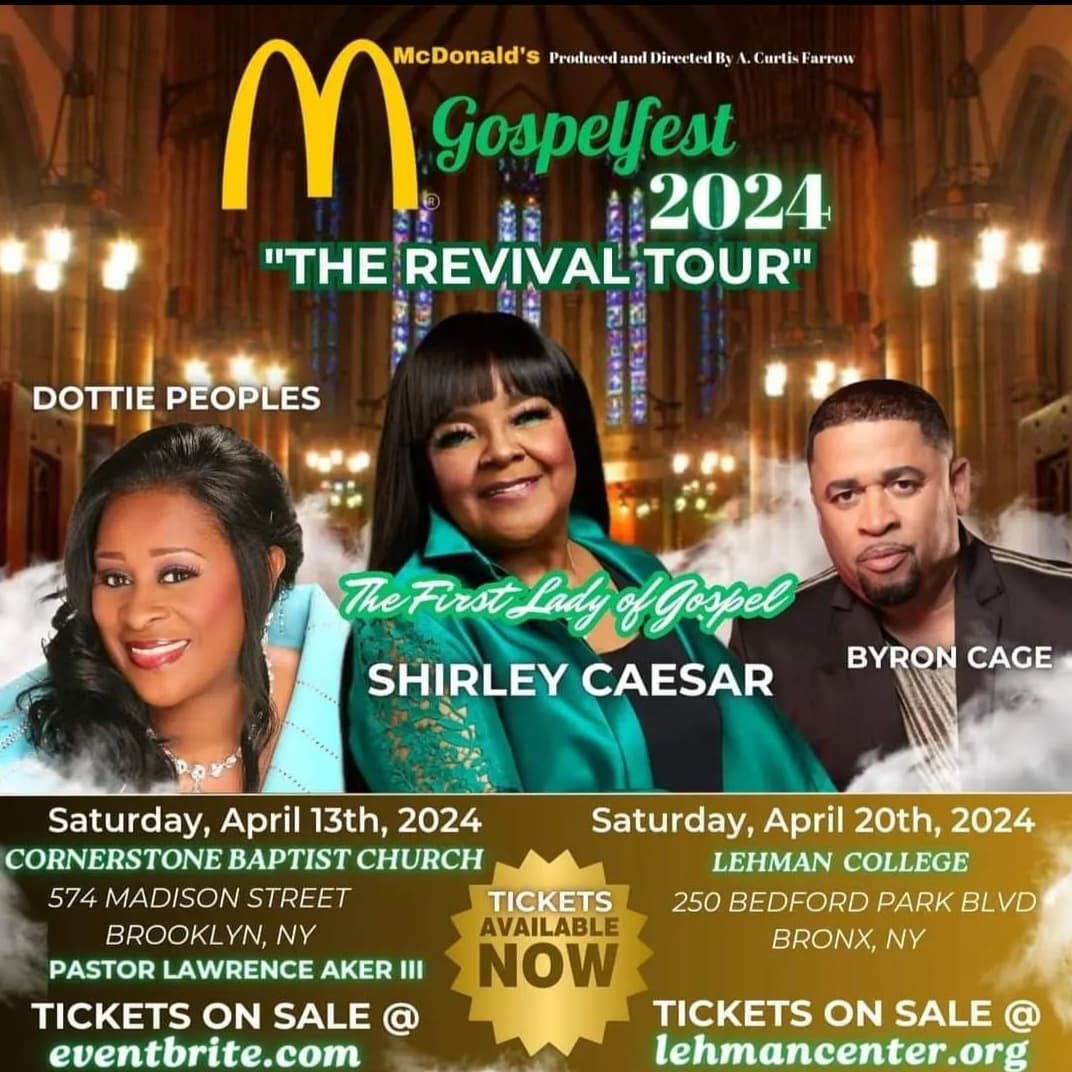 #JESUS THIS SATURDAY COME SEE ME PERFORM AT THE MCDONALD'S GOSPELFEST! SUPPORT YA BOY!!! #MUSIC #SINGER #SONGWRITER #JESUSISREAL #SHIRLEYCEASAR #BYRONCAGE #DOTTIEPEOPLES
