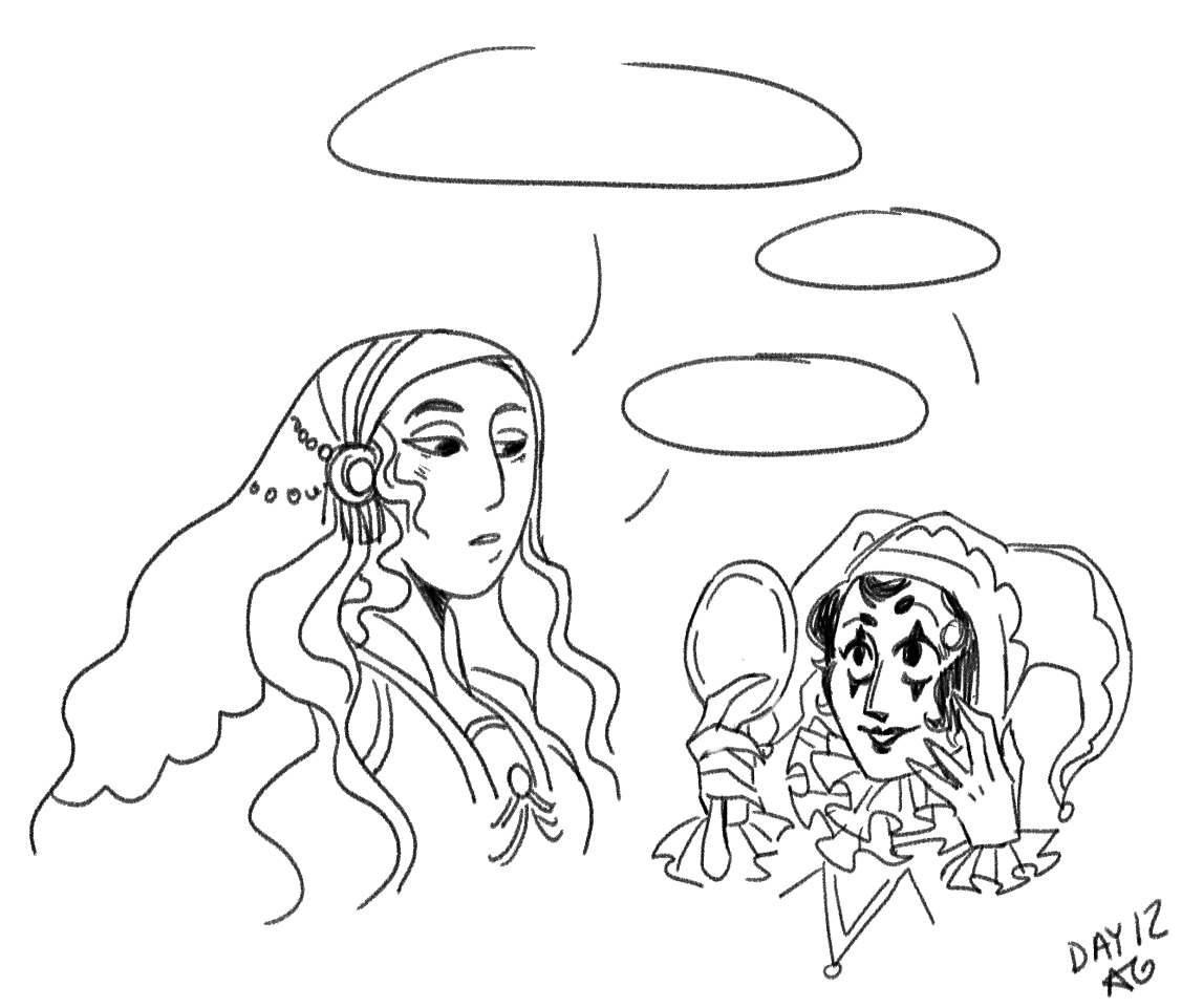 wyrmwright's tweet photo. Day 12. Mirrors and Mages 
#aprilfoolschallenge https://t.co/033rSxk7uG