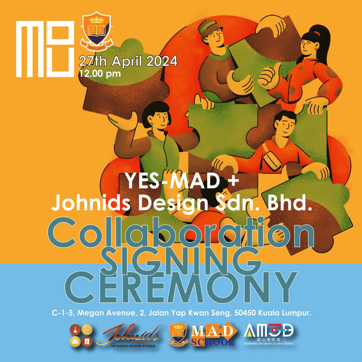 EricanOfficial_'s tweet photo. YES SoMAD and Johnids Design Sdn Bhd have officially signed a MoU for industry-academia collaboration! This is not just a partnership agreement but also a bridge between students and businesses, ushering in a new chapter of integration between aesthetics and economics. https://t.co/MDicFcw5wz