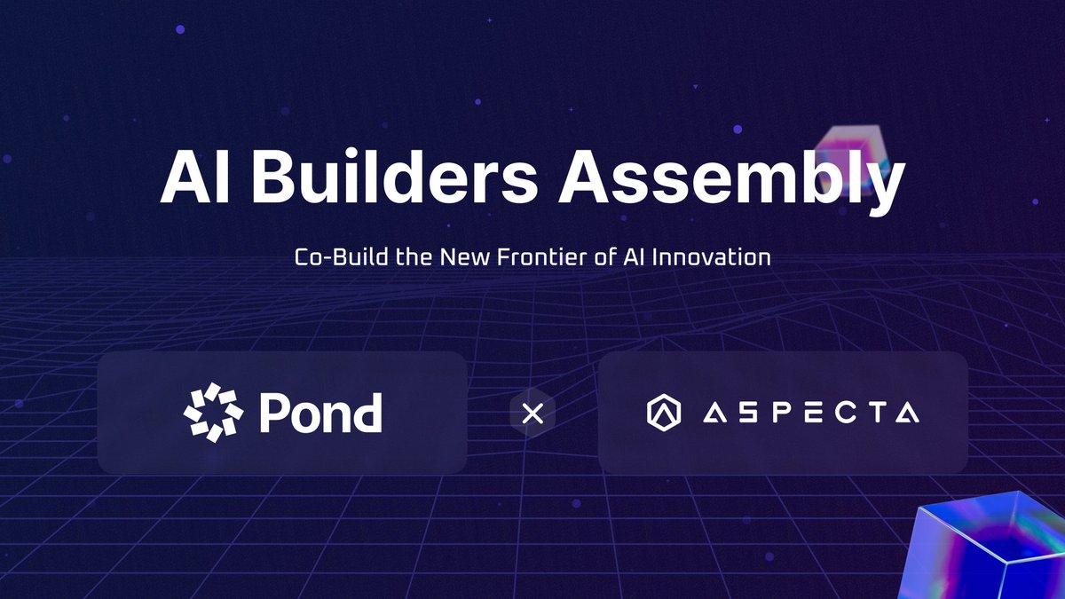 ✨ Exciting to partner w/ @PondDiscoveries, crypto's AI Graph Neural Network, to empower the #AIBuilderAssembly! 🔥 Let's unveil how AI models change the Web 3.0 landscape with various use cases. Join the gathering & stay tuned for further details ⬇️ aspecta.id/co/global-ai-b…