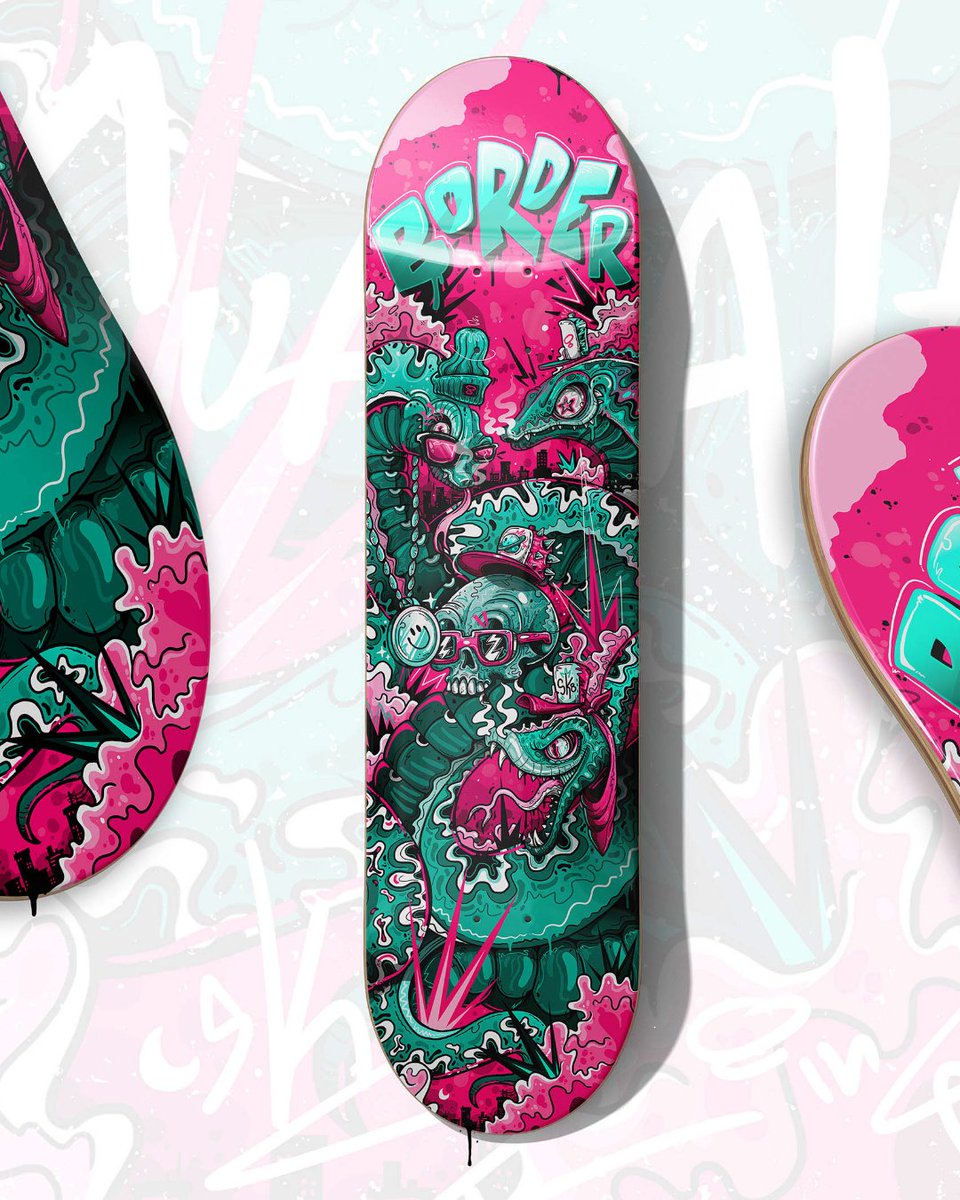 DisenadoresCO's tweet photo. "GUACALA SKATEBOARDS" por @sebasteter @guacala_studio #Cali #diseñocolombiano #diseñocolombia #diseñadorescolombianos #personajes #skate #Illustrator #skateboard #DigitalArt https://t.co/Lo7A6hjAs5