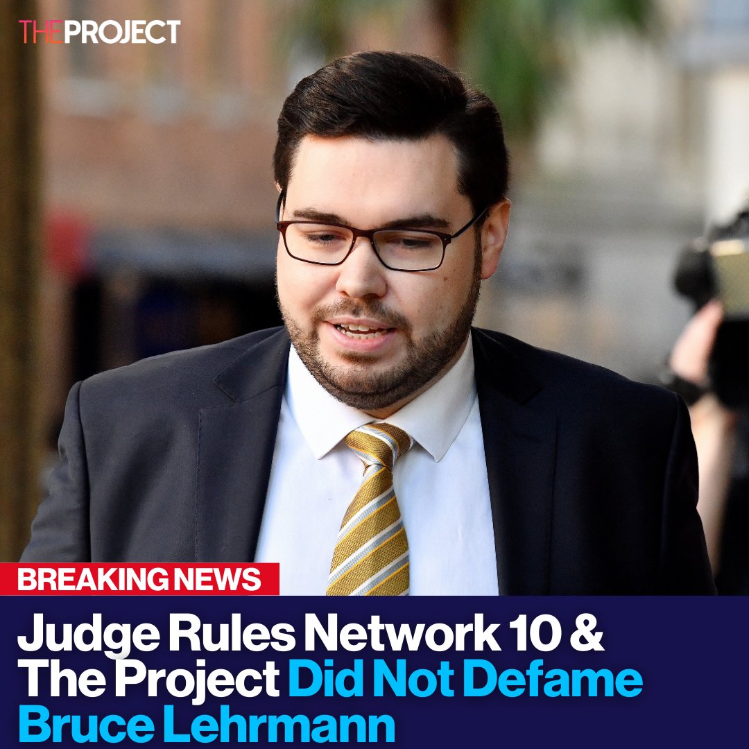 Justice Michael Lee has delivered his verdict in the Bruce Lehrmann defamation trial, deeming Network 10 and The Project did not defame the former parliamentary staffer during a broadcast.