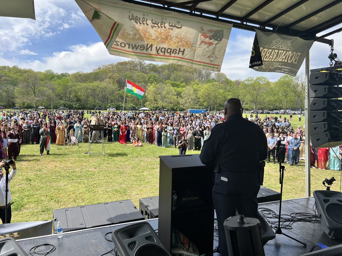 Chief Drake joined members of Nashville’s Kurdish Community, including 3 of our Kurdish female officers, Sunday in Percy Warner Park for Newroz, a celebration of spring and the Kurdish New Year. We are grateful for the invitation to Chief Drake to join in this annual celebration.