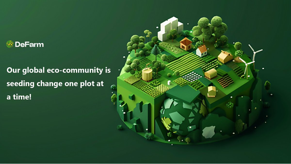 DeFarm_erc's tweet photo. Our global eco-community is seeding change one plot at a time! 

Cultivate, connect, and create with fellow Earth guardians at #DeFarm. https://t.co/lWGO3QgL35