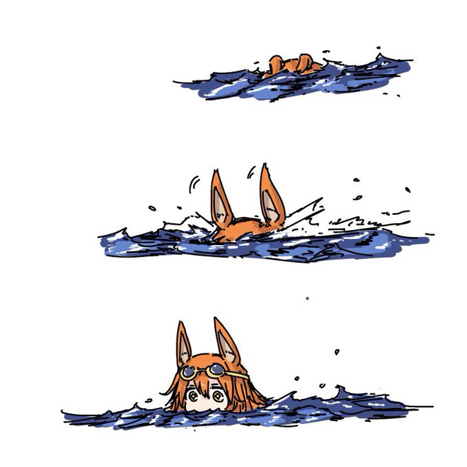 「swimming」 illustration images(Latest｜RT&Fav:50)