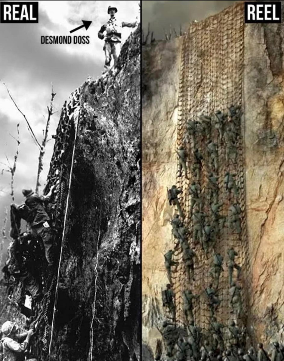 The Cargo nets that scale Hacksaw Ridge….real life & Hollywood brought to you by @HistoryvsHllywd 😎