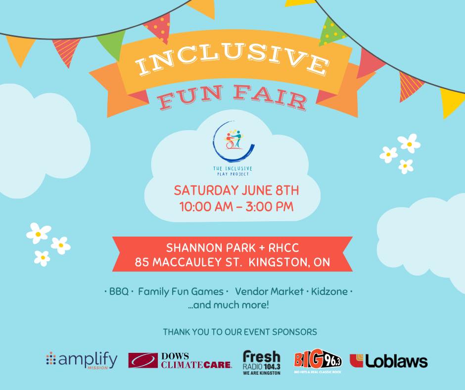 inclusive_play's tweet photo. Inclusive Fun Fair - June 8th at Shannon Park!
With 30+ community agencies in attendance, free activities including a Kids Zone, wheelchair basketball demo, trolley rides, vendor market, fire trucks plus cash BBQ to support IPP.
#YGK #TheInclusivePlayProject #InclusiveFunFair https://t.co/QkHOR1yxAS