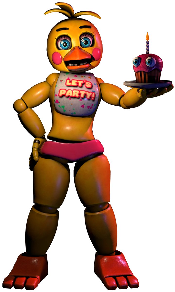 @Smile_YHN @cawthonmedias Pre-Mangle is a girl, but post-Mangle uses she/he.
We know pre-Mangle is a girl because she wears shorts like Chica, while Bonnie and Freddy don't.