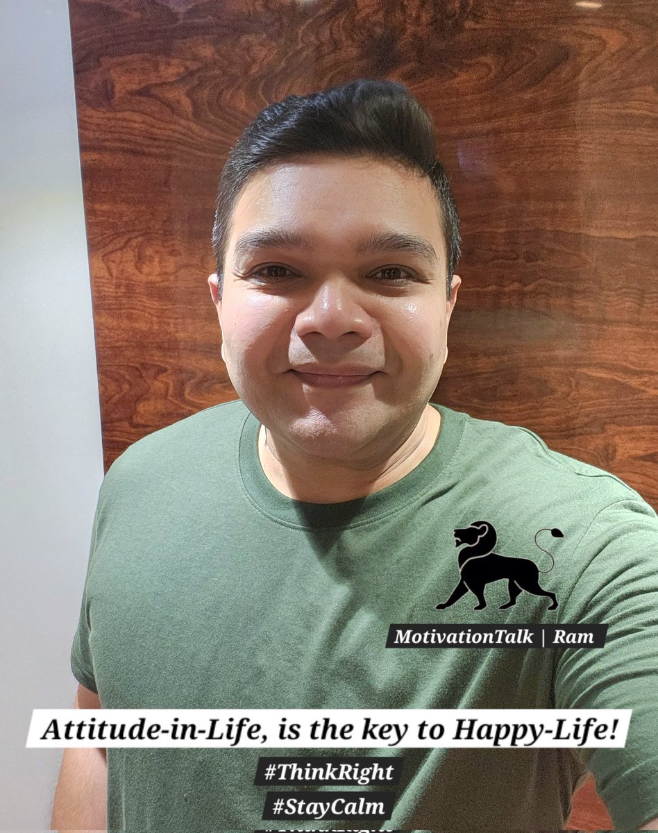 RamKJaiswal's tweet image. Ăttitude-in-Life ie., how we perceive every event or happening on daily basis, is most pivotal.. so, #ThinkRight &amp;amp; #StayCalm 🙏Ram