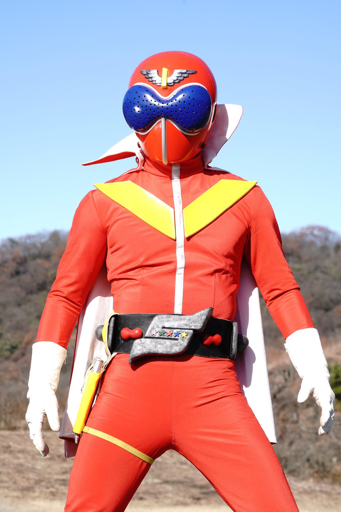 お面 秘密戦隊ゴレンジャー アカレンジャー 海城剛 誠直也 昭和