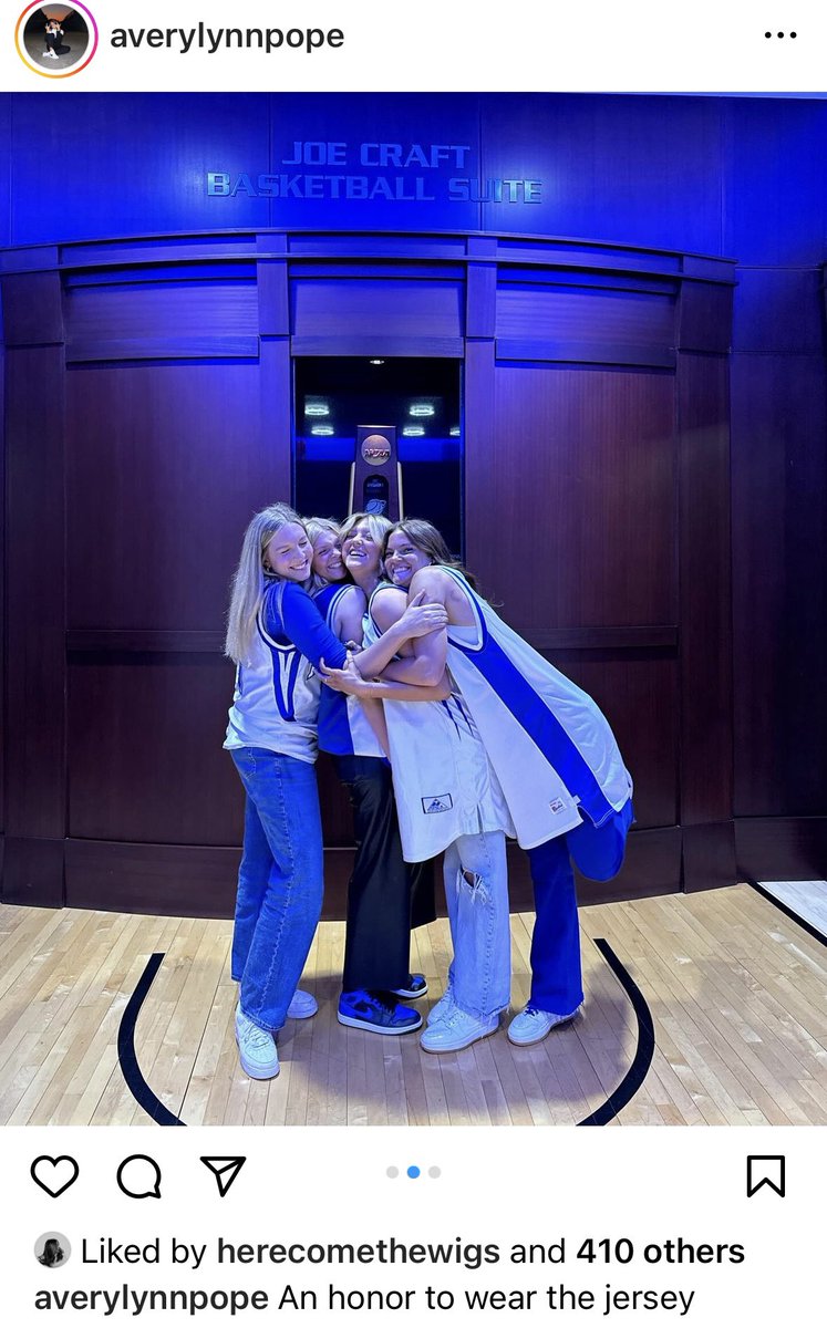 MrsTylerKSR's tweet photo. The Pope girls are making themselves at home in Rupp 👏 #BBN https://t.co/a1hxGcMQc2