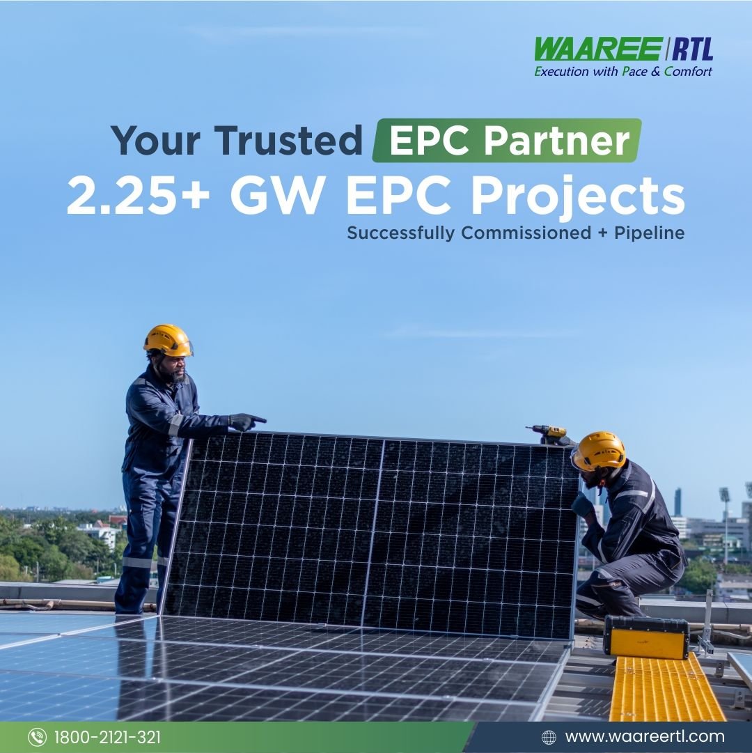 #waareeRTL #waareerenewable #solarEPC #RenewableEnergy #GoGreen #sustainability

#WaareeRTL EPC business has successfully commissioned and have a pipeline of 2.25+ GW projects