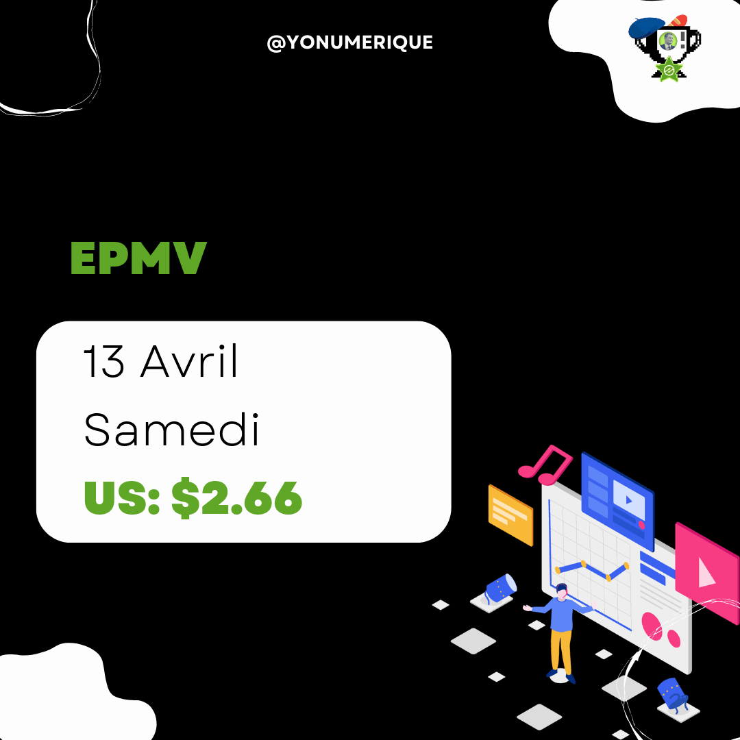 yonumerique's tweet photo. Notre EPMV Samedi - États Unis $2.66: #OptimisationdusiteWeb # #OptimiséparlIA #EPMV https://t.co/2ECQTb0nYu https://t.co/8f2K1Eflh8