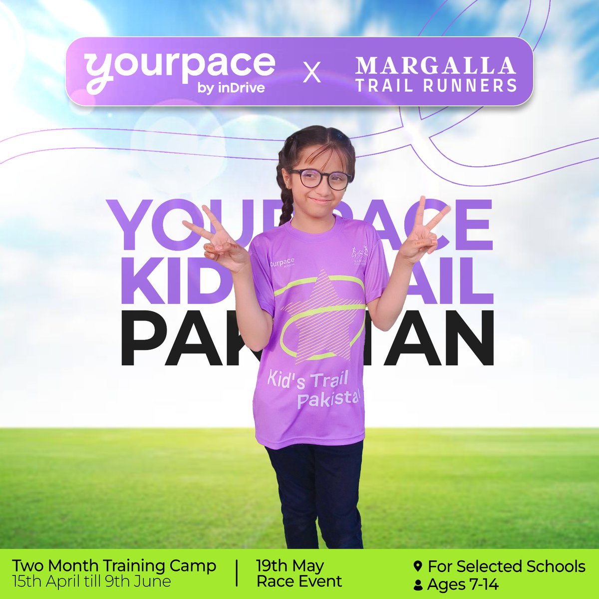 RunnersHill's tweet photo. YourPace Kid’s Trail Pakistan empowers &amp; nurtures young spirits with joy of running &amp; strength of inclusivity
Register ur child for unique opportunity before April 19. Boys &amp; girls can join
Reg link
https://t.co/3AdfH9SW1C
#margallatrailrunners #yourpace_by_indrive #run_yourpace https://t.co/N9xy7m270W
