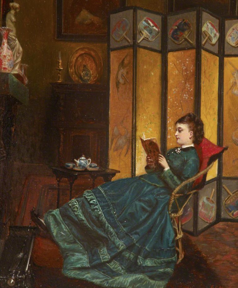 🖼️ A Quiet Half-hour, c. 1876.
🎨 Lionel Charles Henley
#BooksInPaintings #BookAesthetic #Bookish