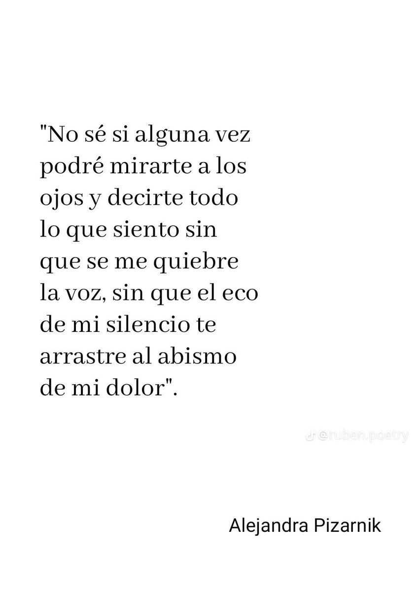 Brutal🔥
No sé si alguna vez podré mirarte a los ojos…
Pizarnik 
#cementeriodelibros