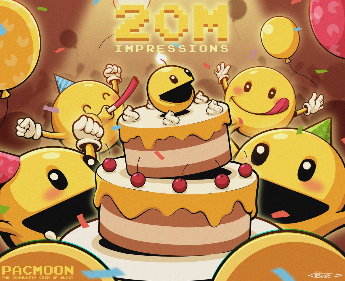 Celebtrate <a href="/pacmoon_/">Pacmoon</a>  20M impressions. 🎂🎈🥳
$PAC
Hope you all like it!❤️
IKZ!