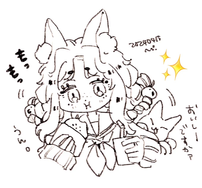 あんぱんと牛乳の食べ合わせチャレンジ🦊ラクガキ
#イラスト #illustration 